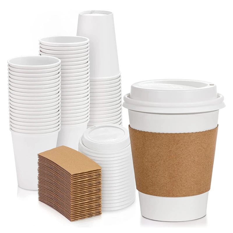 Disposable Paper Cup Hot Pla Coffee 4oz 5oz 6 oz 7oz 8oz Paper Cups With Logo Paper Coffee Cup