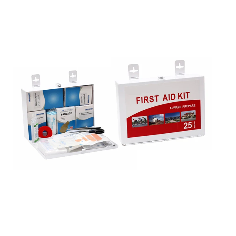 
Home use metal medical first aid kit box with lock 