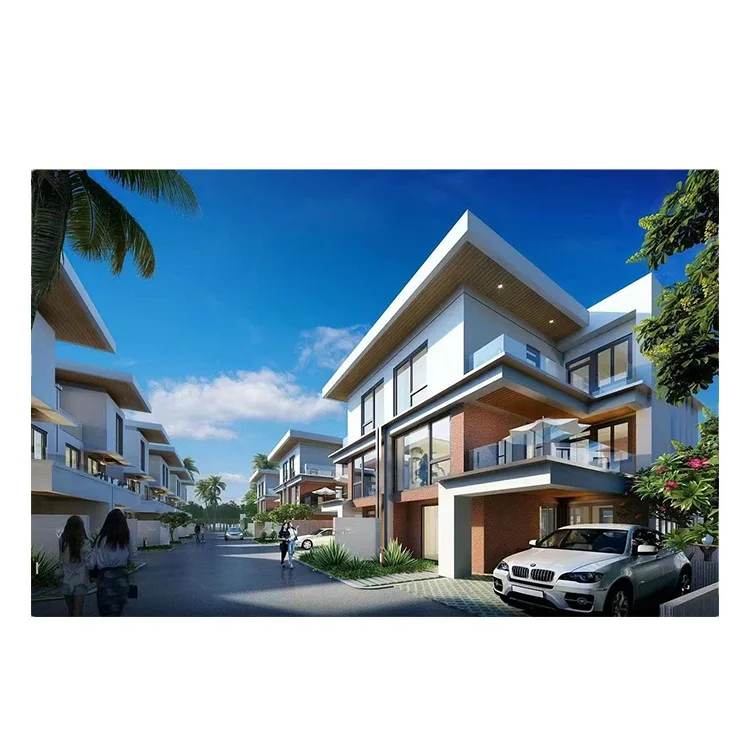 3d architectural rendering resort architectural simulation design