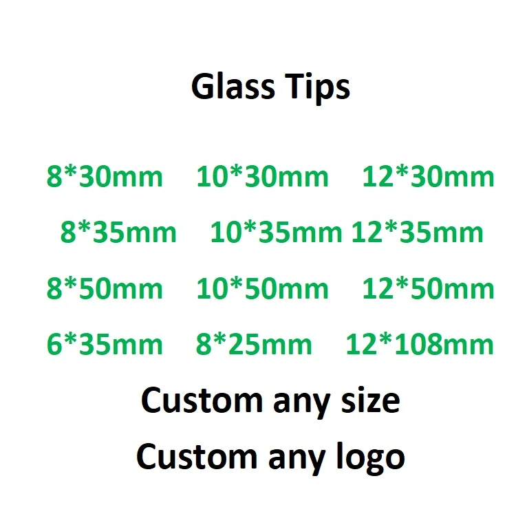 Custom Logo Print Glass Tip Holder Glass Filter Tip Joints