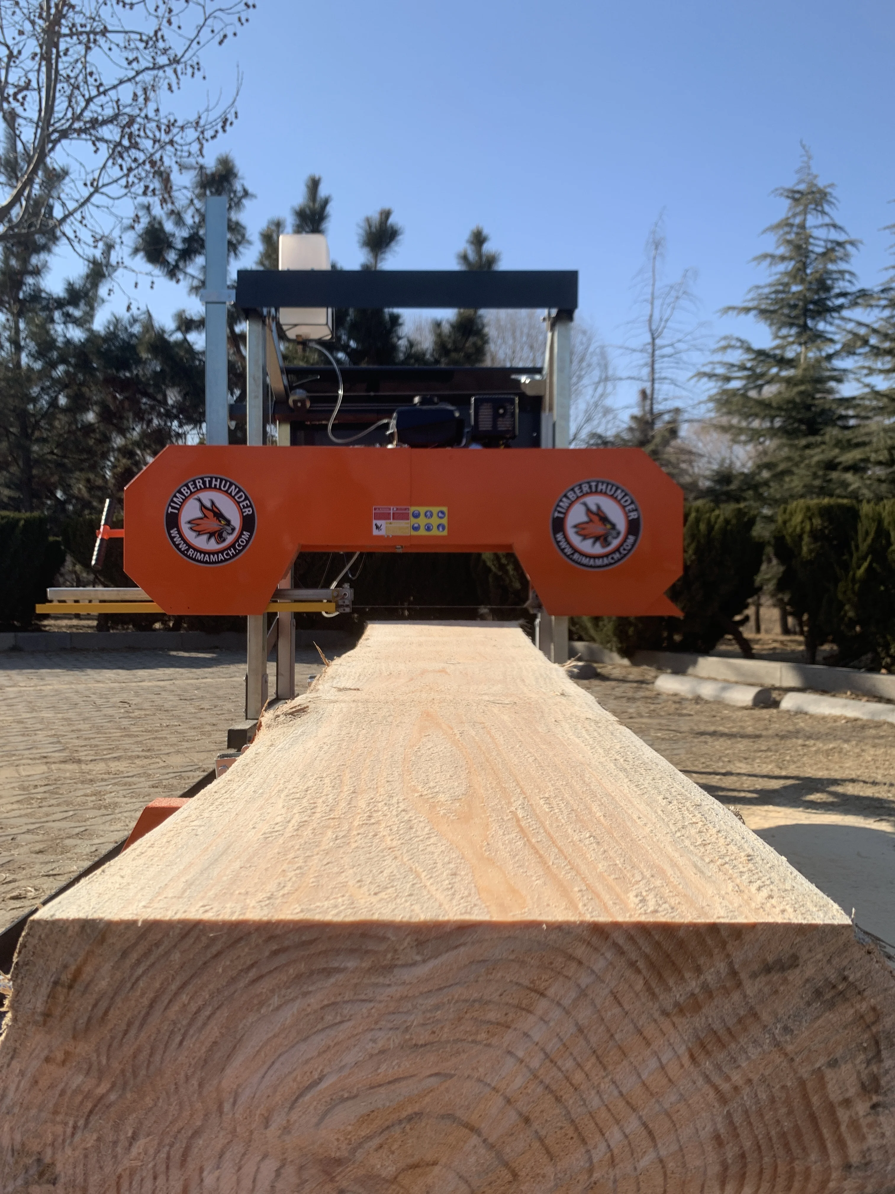 Gas diesel portable band sawmill lumber cutting saw machine sawmill machine