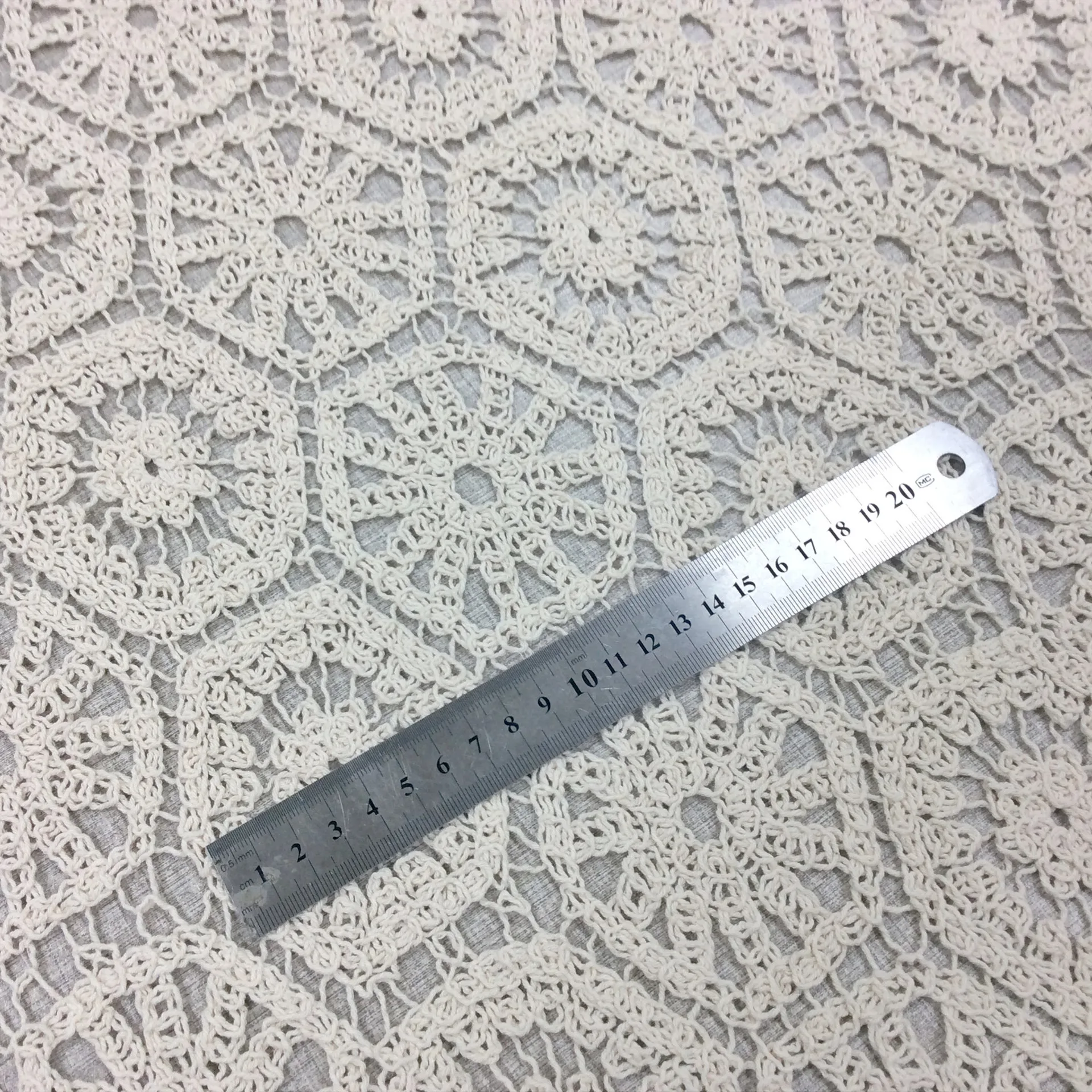 2022 New Design Manufacture Soft Hand Feel 100%Cotton Lace Fabric Geometric Crochet Embroidery Lace