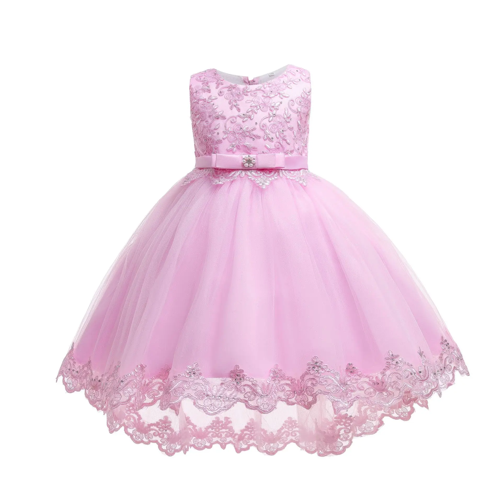 High quality luxury gown sprincess pocahontas girl wedding dress Birthday Party Wear Weeding Frocks Flower girls Dresses