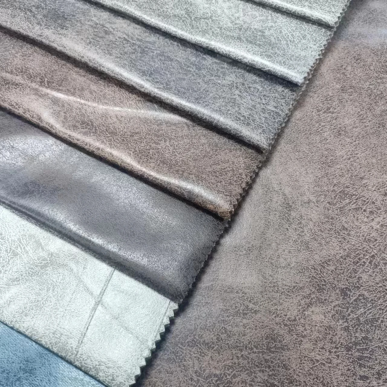 Imitation leather printed soft leather European style fabric for sofa car home textile