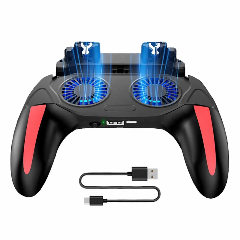 NEW H10  Gaming GamePad Double Cooler Cooling Fan with Trigger Mobile Game Controller Gamepad Joystick