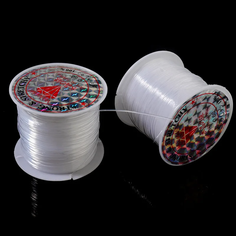 0.2-0.6mm Fishing Line Beads Wire Clear No Stretch Nylon Beaded Thread Cord Crystal Rope DIY For Jewelry Making Supply Wholesale
