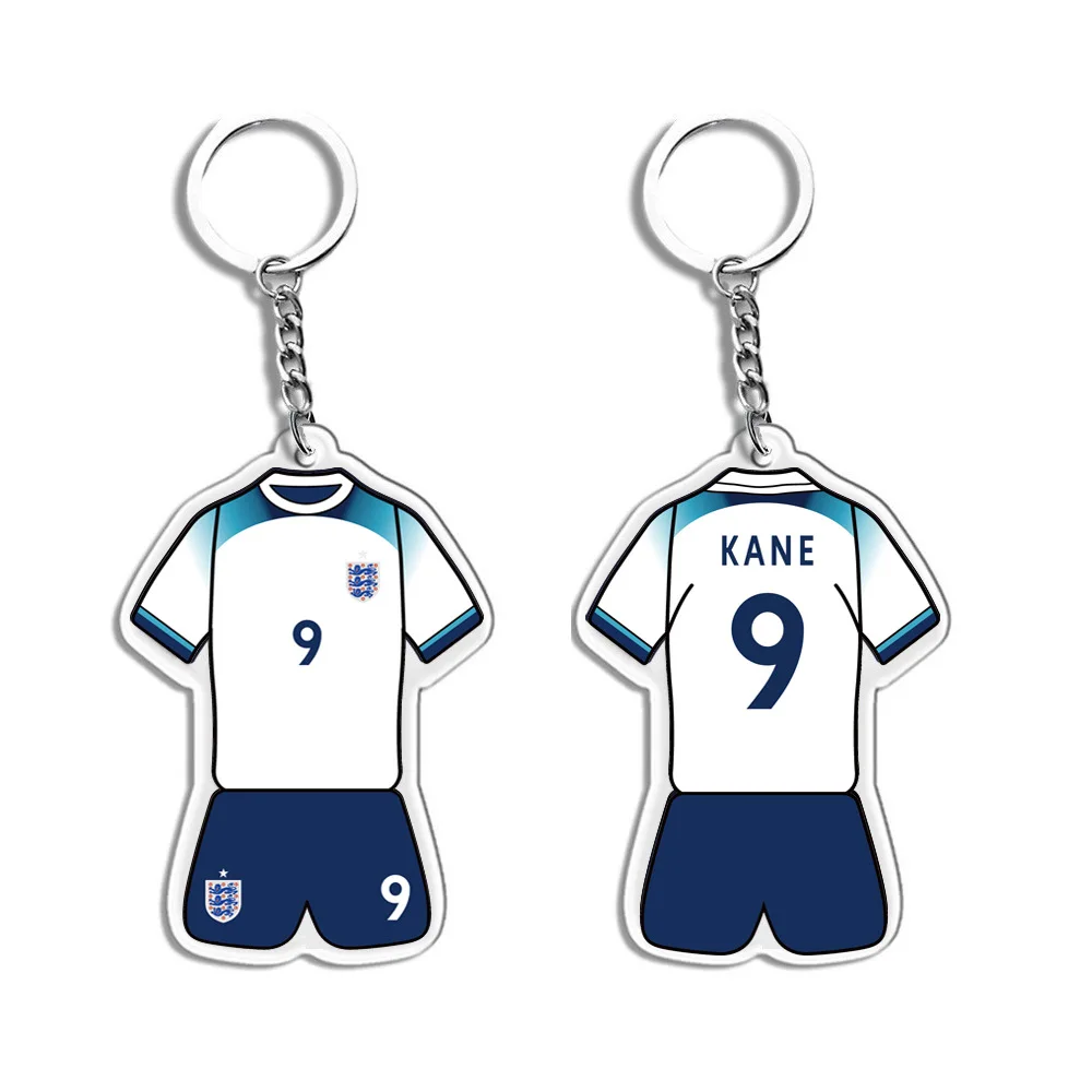 Soccer Club Acrylic Keychain Pendant Souvenir Soccer Football Star Jersey Keychain Sports Small Gift Messi Ronaldo Neymar Yamal