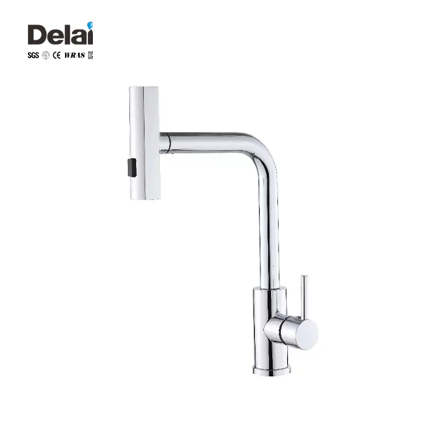 Modern Single-Handle 360 Degree Kitchen Faucet Steel Flexible Spout Waterfall Sink Faucet Different Style Ceramic Valve Core