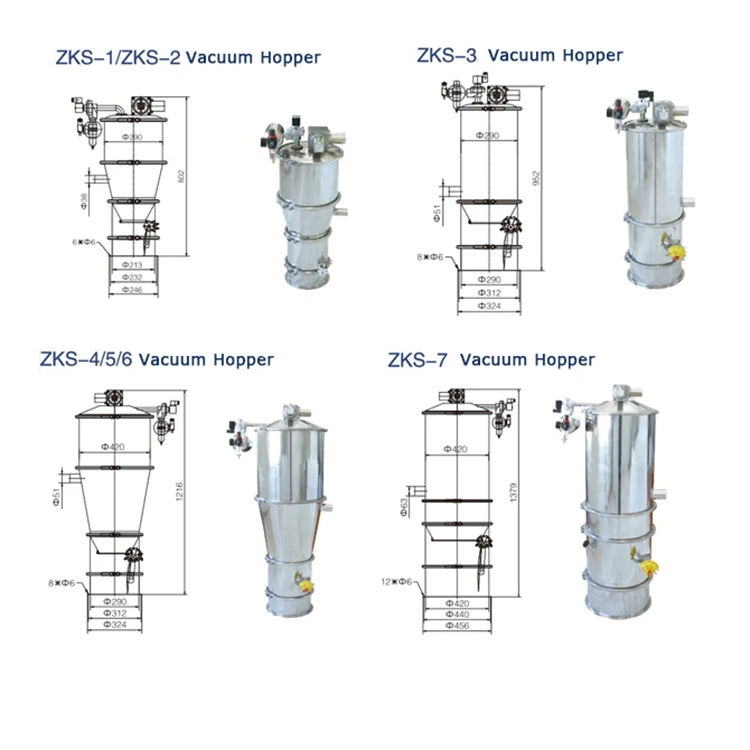 Powder Fast Suction Material 400 L/h Automatic Vacuum Loader with CE