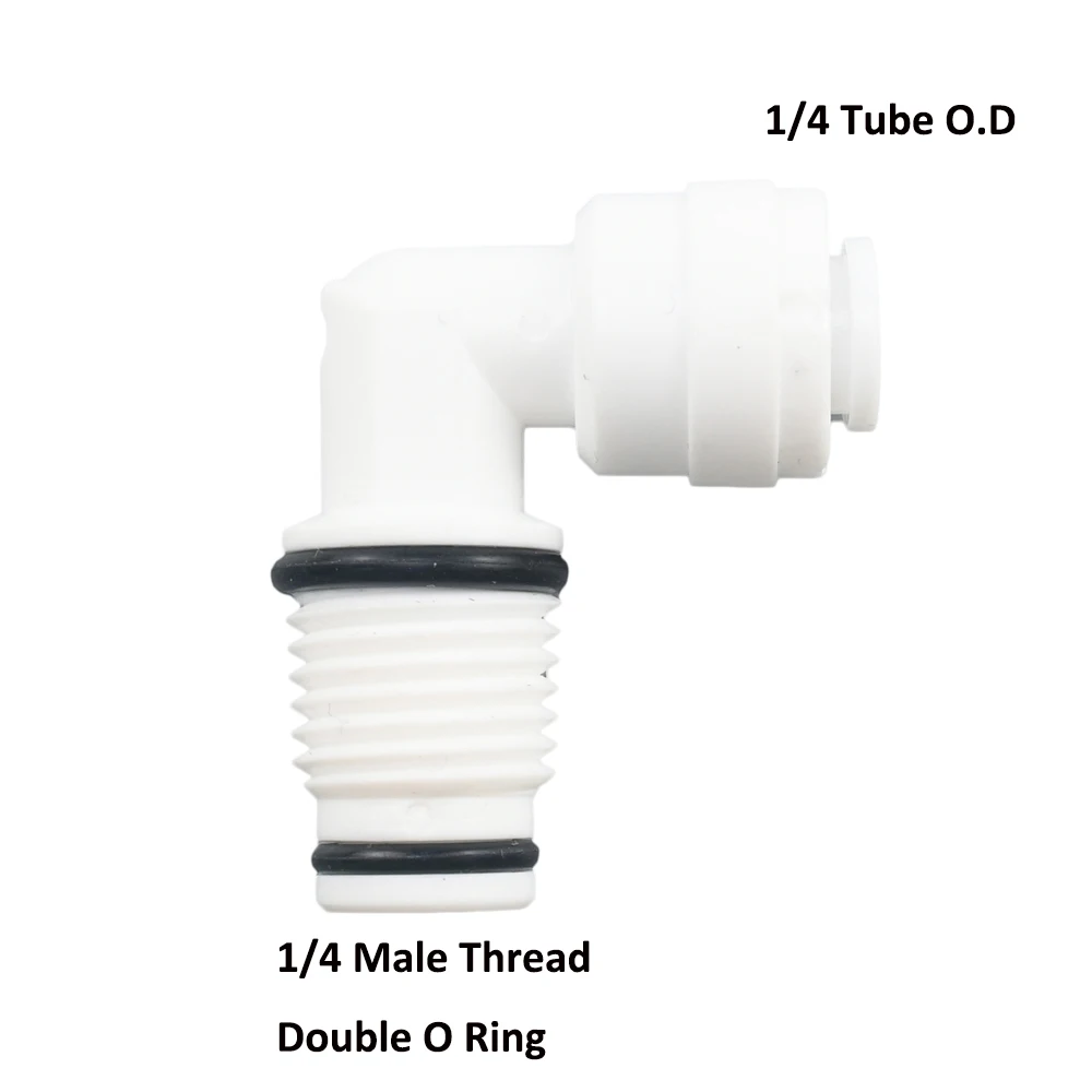 Joint For Water Pump With Double O Ring 1/4' 3/8 Tube O.D Quick Fitting 1/4'  3/8' Male Thread RO Connector