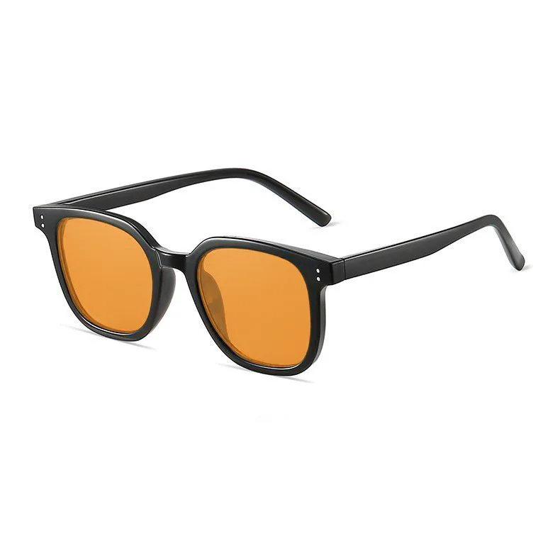 New Summer frame square sun glasses woman orange green ladies UV400 male fashion eyewear