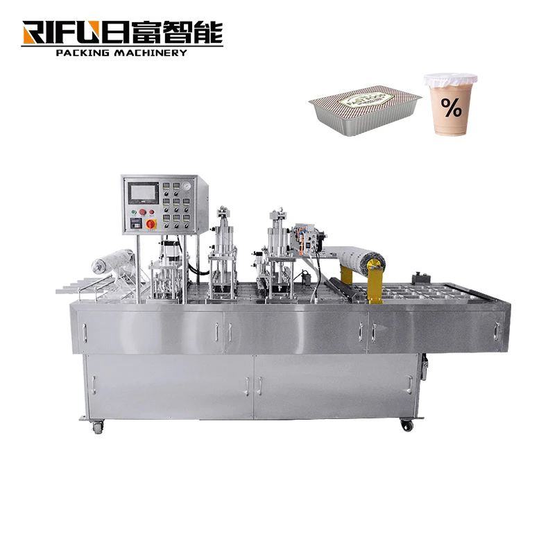 rotary yogurt cup honey spoon filling sealing machine supplier