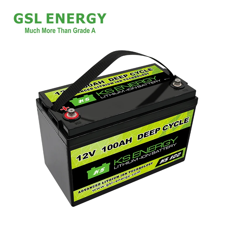 GSL ENERGY Lithium Ion Battery Lifepo4 Battery OEM 100ah 12V Long Life Lifepo4 Rechargeable Li-ion Storage Prismatic 12V 100ah