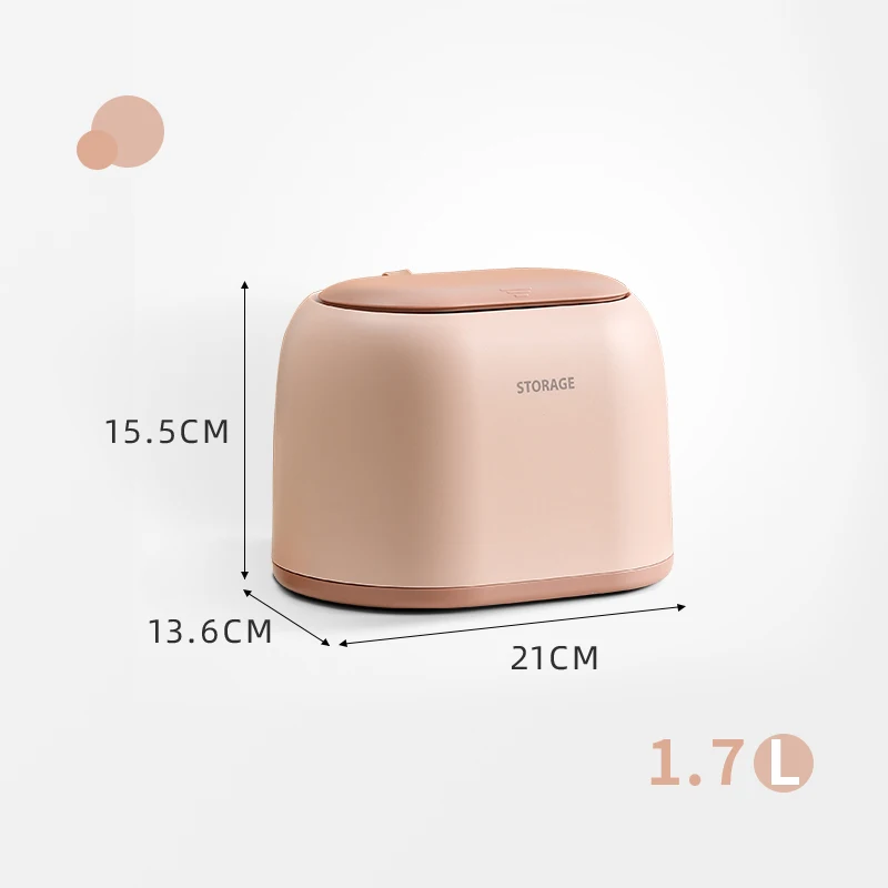 2021 new design simple small waste paper trash can household dustbin with cover