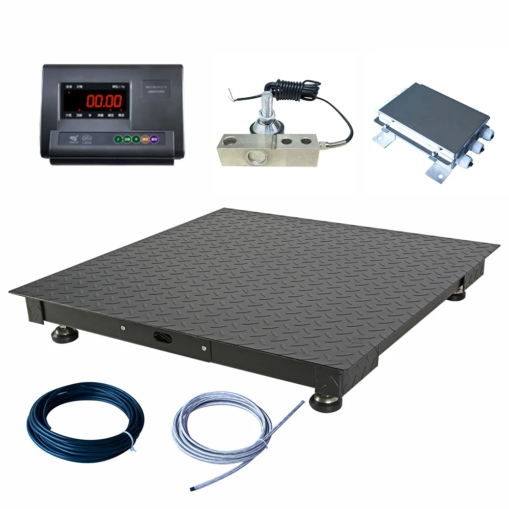 Customized carbon steel 1m*1m industrial floor scales digital weight 1000kg