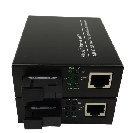 100/1000M 20km RJ45 Single Fiber Single Mode Ethernet Fiber Optic  Netlink Media Converter Gigabit SC