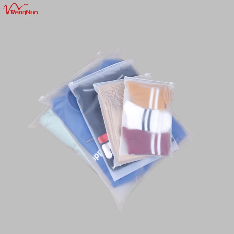 35 x 45 cm Biodegradable Matte T-shirt Garment packaging bags frosted zip lock bag with logo