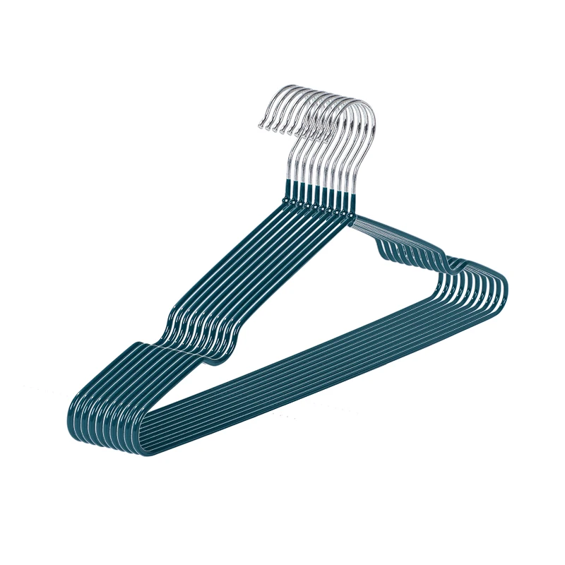Spot Wholesale Metal Pvc Coated Hanger Store Clothes In The Wardrobe Without Any Marks Coat Hanger