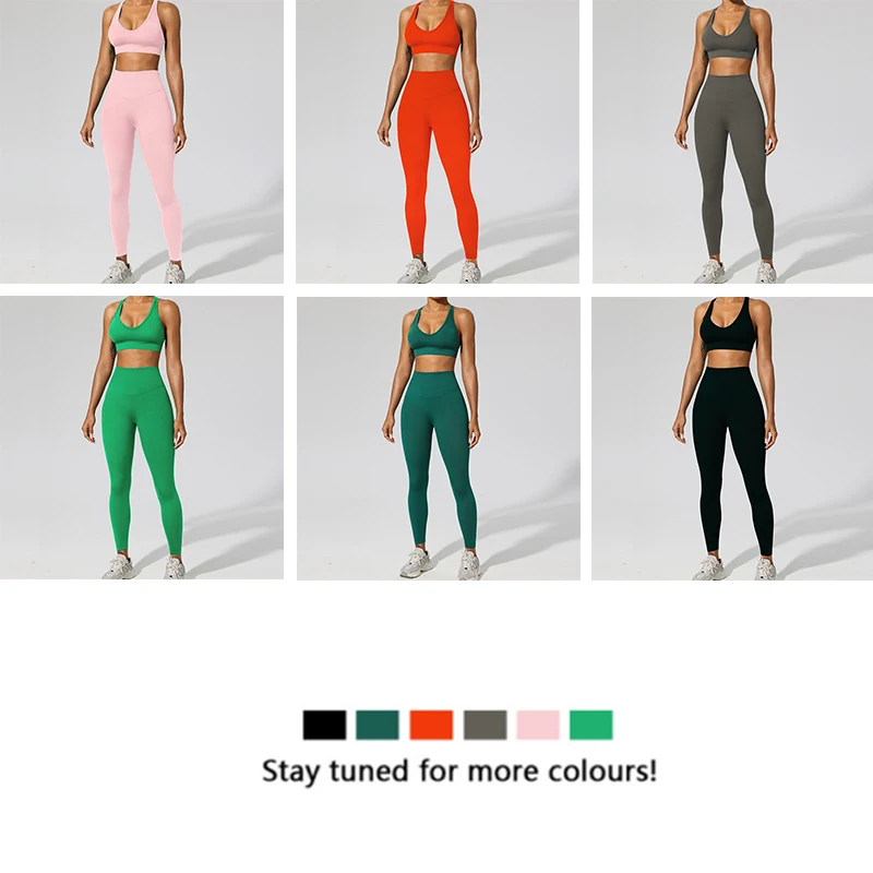 Sports 3 Piece Seamless Wear Gym Fitness Yoga Clothing Activewear Sets Women Sportswear Butt Lift Workout Clothes For Women