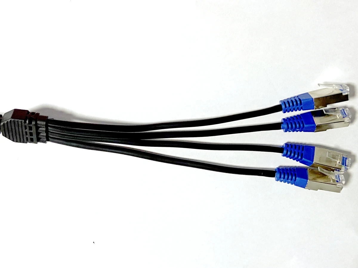OEM FTP CAT6 Network Cable Branch Patch Cord 1 Female RJ45 to 4 Male RJ45 Ethernet Patch Cable