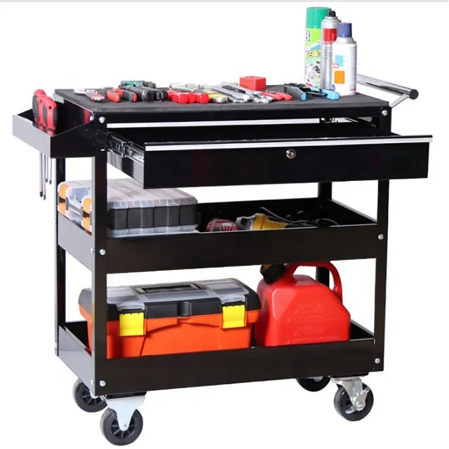 Welding cart black trolley detailing trolley round cart