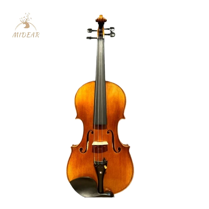 Handmade Classic 4/4 Violin Premium Quality Gloss Painted Wood and Jujube Bows Professional Musicians