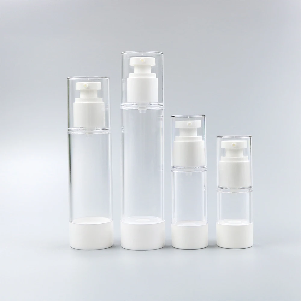 Custom 5ml 10ml 15ml 20ml 5 10 15 20 ml Cosmetic Container Serum White PP Airless Lotion Pump Bottle For Packaging