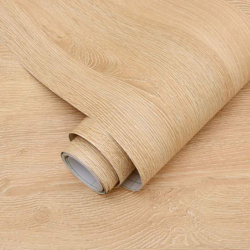 Peel and Stick Wood Pattern Contact Paper Decorative Self Adhesive Wood Grain Furniture Film for Commercial