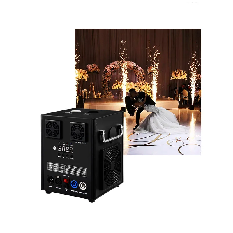 Factory Wedding DJ DMX 512 Electronic 600w Spark Fountain Machine With Remote Control Mini Cold Spark Machine Cold Pyro