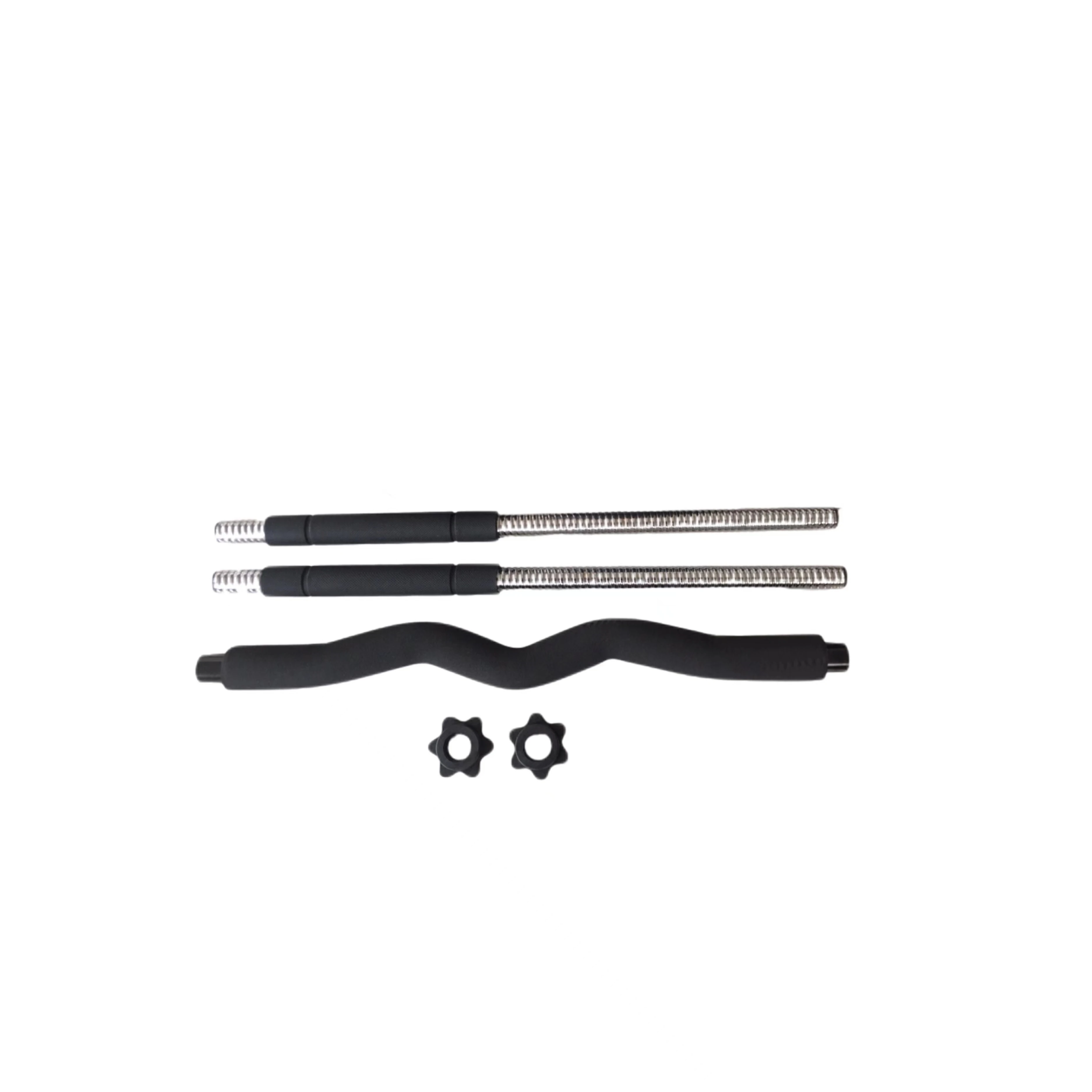 High repurchase rate fitness equipment 1.7m hollow barbell bar chrome plated three section S curve bar