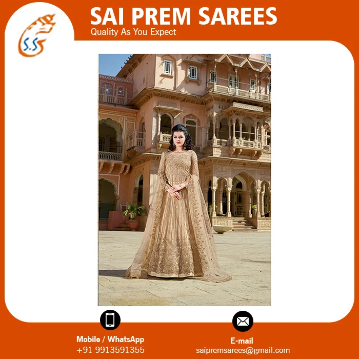 Women Wedding Embroidered Net Fabric Dress Supplier