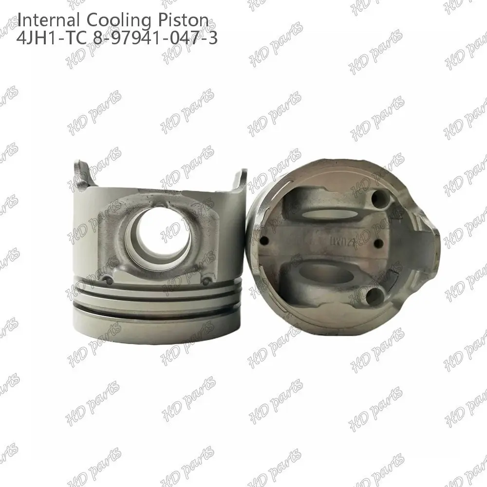 Piston 4JH1-TC Internal Cooling Combustion Chamber 45mm 8-97941-047-3 For Isuzu Diesel Engine Parts