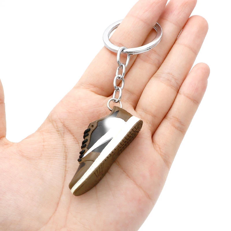 Mini sneaker Keychain  Co-branded Sneaker Bag Pendant Models Shoe 3D PVC Sneaker aj dunk Keychain