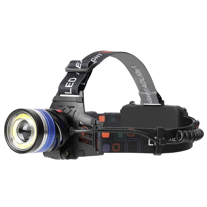 Outdoor Camping Head Torch Waterproof LED Head Lamp USB Rechargeable Portable Zoom COB Headlamp