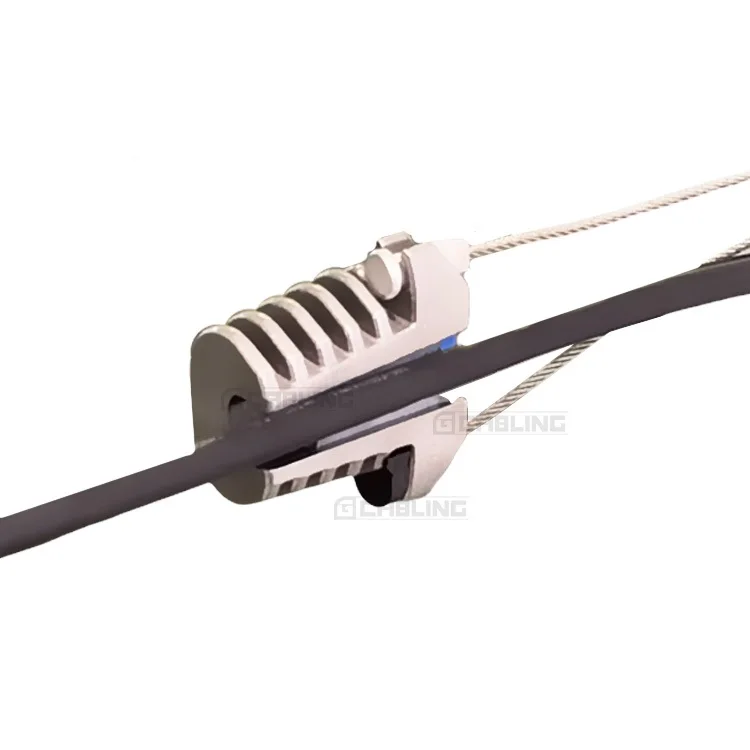 Geteknet Fiber optic cable fixing accessories clamp suspension tension clamp for finger 8 cable