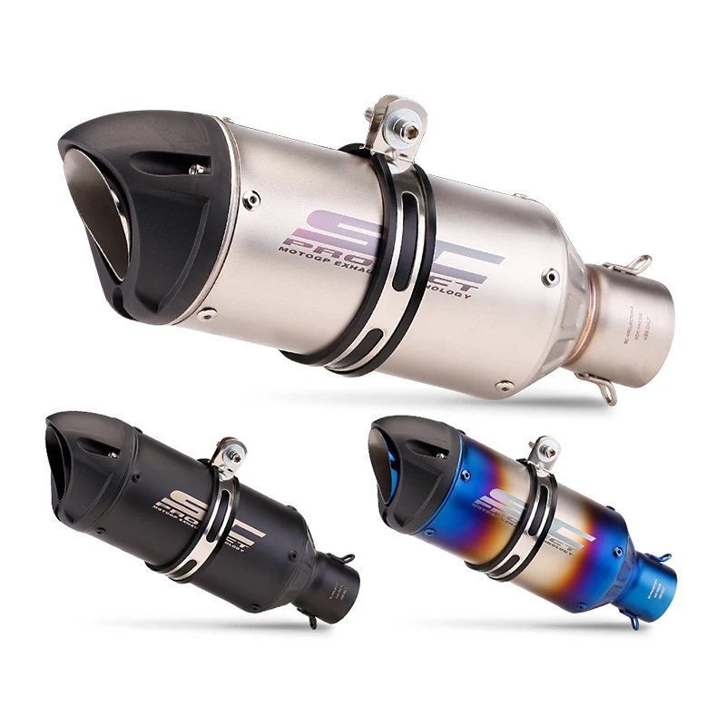 Universal Motorcycle Exhaust System Tube 51MM Motorcycle Exhaust Muffler Stainless Steel Escapes Pipe