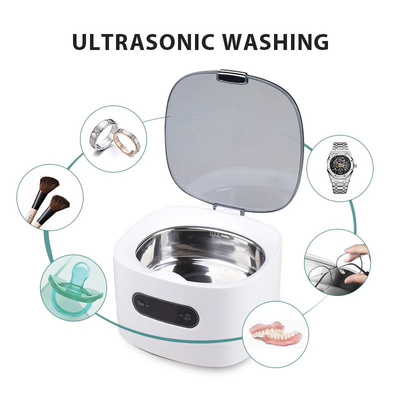 Electric Home Use Cleaning Jewelry Dental Pod Glasses Ultrasonic Cleaner Machine