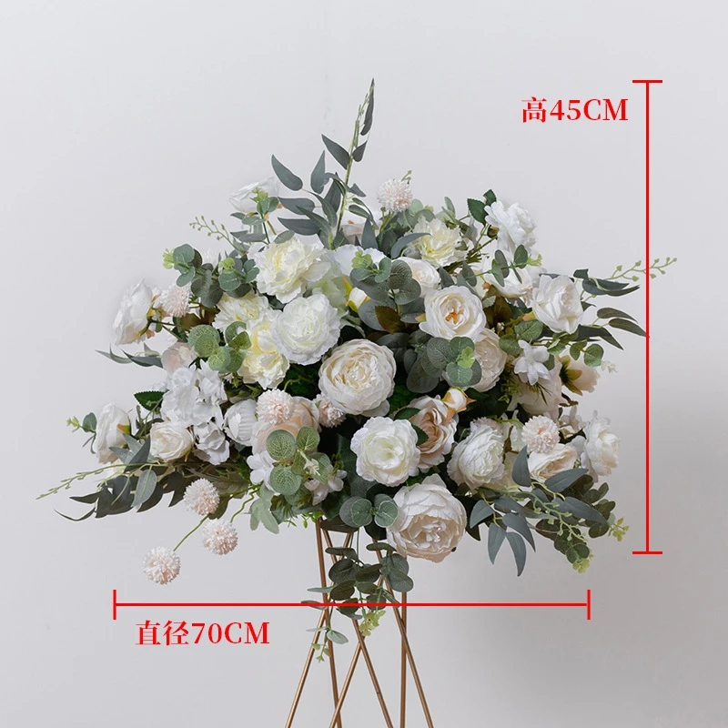 YN Large road guide flower bulk silk flower wedding artificial decoration plants flower ball centerpieces for wedding