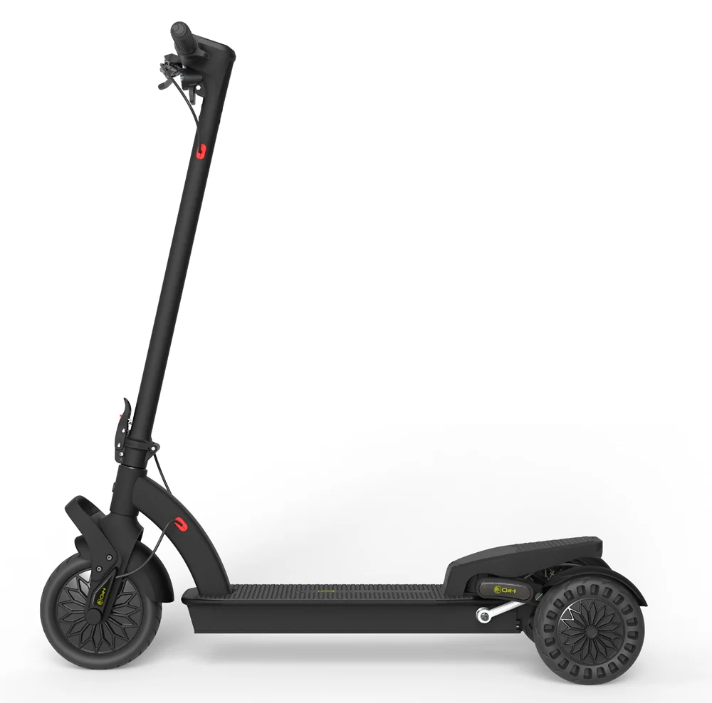 H&O 300W e scooter 36V7.5Ah Front 10inch and rear dual 8 inch tire  Folding Brake hydraulic system 3 wheels scooter