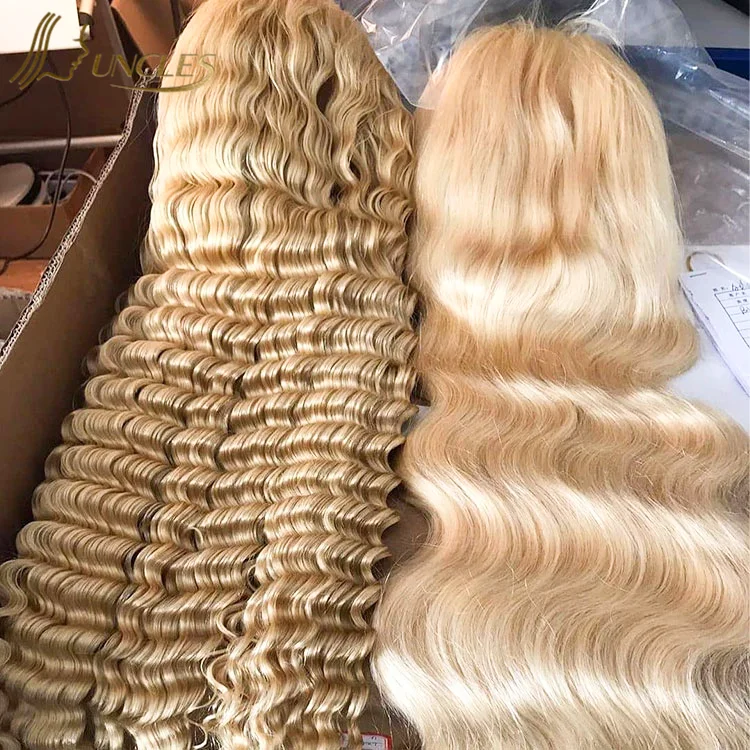 13x4 13x6 180 плотность 40 30 дюймов виргинский 613 перуанские волосы глубокая волна парик человеческих волос парик блонд полный 613 глубокая волна парик шнурка