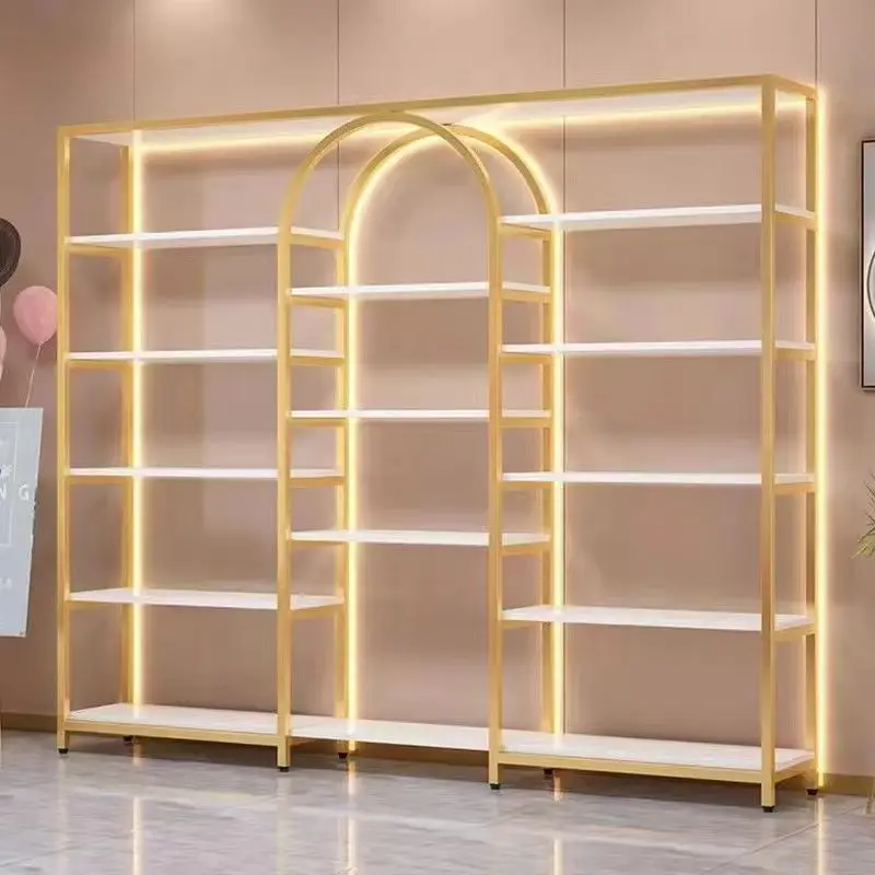wooden metal retail double side shelf supermarket gondola shelving supermarket rack