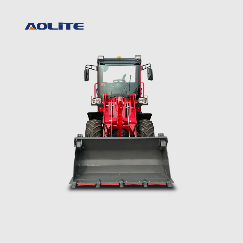 AOLITE 610 CE mini compact front end 4 wheel loader 1 ton china diesel best wheel loader for sale