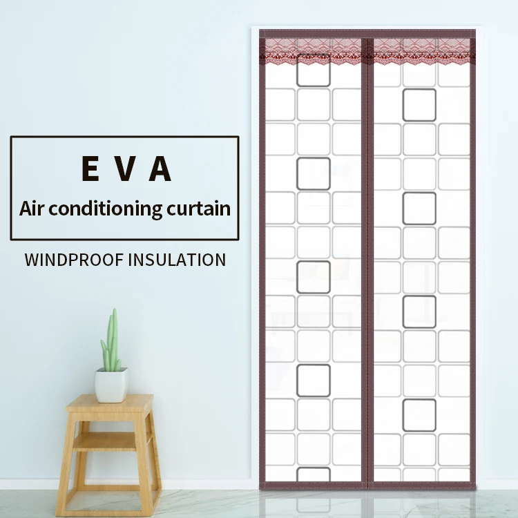Wind and oil smoke prevention eva magnetic door print screen curtain