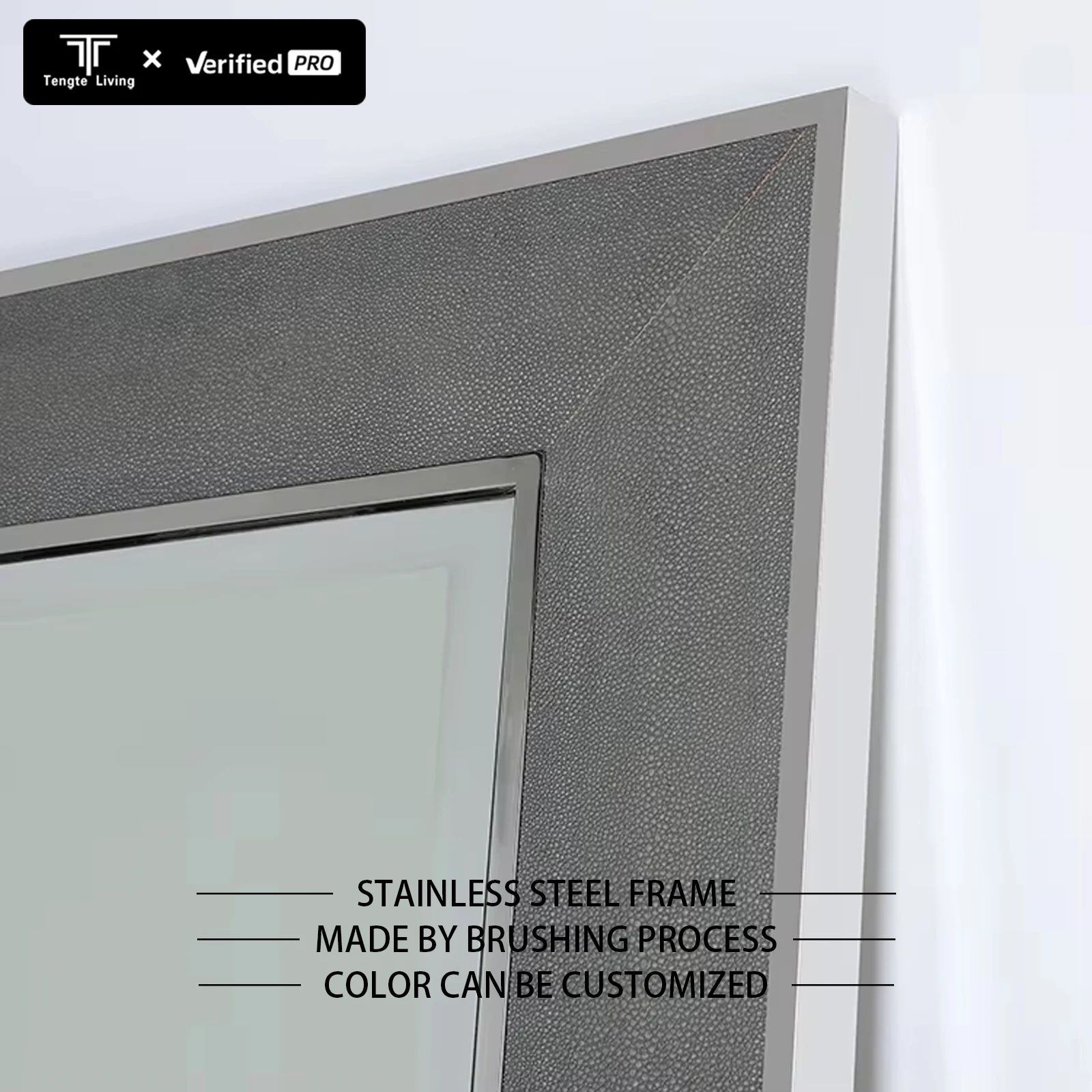 Custom Large Full-Length Metal Dressing Wall Mirror Home Decor Floor Standing Rectangle Round Oval Arch Custom Logo Bathroom