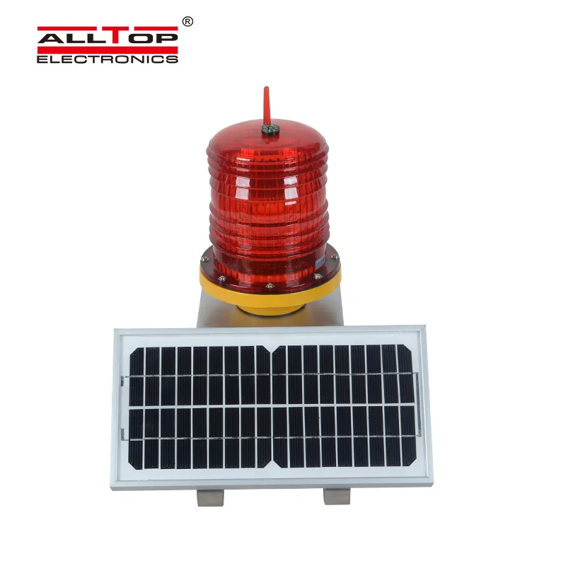 ALLTOP Wireless Solar Charging Aluminum Solar Powered LED Marine Navigation Aviation Obstacle Warning Light