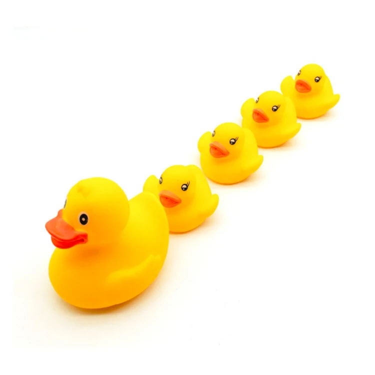 Kids Shower Swimming little Mini Yellow Bulk Rubber Duck Bath Toy Sound Floating Ducks for baby