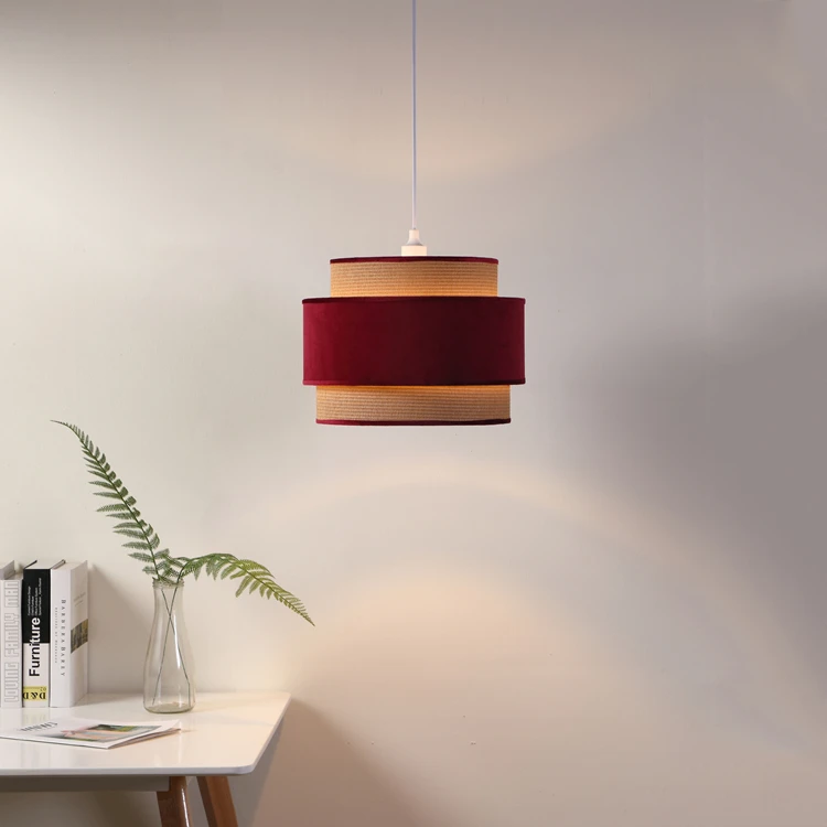 China wholesale modern home hotel decor red pendant ceiling lamps for living room