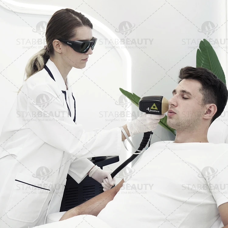 Newest 3 wavelength 755nm 1064nm 808nm professional ice painless diode laser hair removal machine