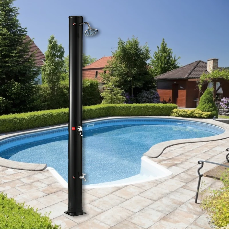 High-capacity 35L Energy Saving Two Sections Free Standing ss Outdoor Solar Shower