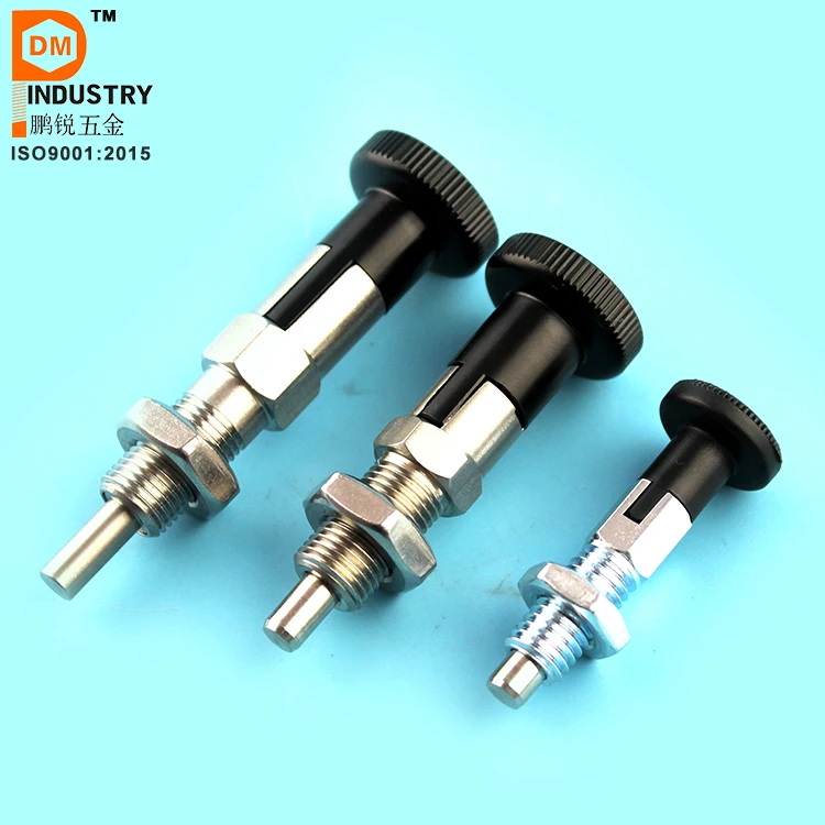 GN612 Index Plunger with L handle Grip Stainless Steel Black Cam Action Indexing Plungers